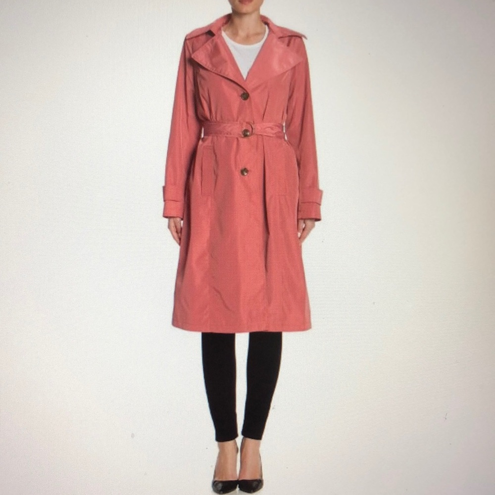 Via Spiga Belted Trench Coat size M Color Rouge